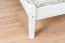 White double bed, modern guest bed solid pine 85, incl. slatted frame, lying surface 160 x 200 cm, simple design, easy assembly