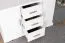 White Solid Pine Chest of Drawers Buteo 07 | 80 x 120 x 42 cm | 3 Drawers & 4 Compartments | Modern Design
