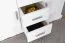 White Solid Pine Chest of Drawers Buteo 07 | 80 x 120 x 42 cm | 3 Drawers & 4 Compartments | Modern Design