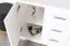 White Solid Pine Chest of Drawers Buteo 07 | 80 x 120 x 42 cm | 3 Drawers & 4 Compartments | Modern Design