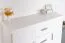 White Solid Pine Chest of Drawers Buteo 07 | 80 x 120 x 42 cm | 3 Drawers & 4 Compartments | Modern Design