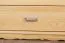 3 Drawer Chest Buteo 10, solid pine wood, clearly varnished - H78 x W80 x D40 cm
