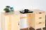 Solid Pine Wood Desk Natural Aurornis 69 | Modern Design | 75 x 142 x 55 cm | Spacious Storage