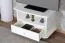 TV cabinet solid pine solid wood white lacquered Junco 200 - Dimensions 46 x 72 x 44 cm