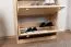 Shoe Cabinet Solid Pine Natural Junco 217 | 98 x 72 x 30 cm | Space-Saving Storage | 2 Tilting Drawers