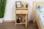 Bedside table solid, natural pine wood Junco 131 - Dimensions 65 x 40 x 35 cm