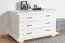 Small Chest of Drawers White Solid Pine Pipilo 23 | 3 Large Drawers | 58 x 96 x 55 cm | Durable & Sturdy