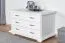 Small Chest of Drawers White Solid Pine Pipilo 23 | 3 Large Drawers | 58 x 96 x 55 cm | Durable & Sturdy