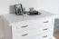 Small Chest of Drawers White Solid Pine Pipilo 23 | 3 Large Drawers | 58 x 96 x 55 cm | Durable & Sturdy