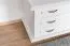 Small Chest of Drawers White Solid Pine Pipilo 23 | 3 Large Drawers | 58 x 96 x 55 cm | Durable & Sturdy