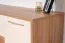 TV Base Cabinet Gataivai 26 | Beige High Gloss / Walnut | 219 cm Wide | 4 Drawers, 2 Doors | Modern Design