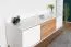 TV Cabinet Tuanai 01 | Oak & White High Gloss | 58 x 180 x 47 cm | Modern Soft-Close Doors & Drawers