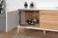 TV Cabinet Tuanai 01 | Oak & White High Gloss | 58 x 180 x 47 cm | Modern Soft-Close Doors & Drawers