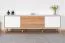 TV Cabinet Tuanai 01 | Oak & White High Gloss | 58 x 180 x 47 cm | Modern Soft-Close Doors & Drawers