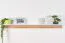 Suspended rack / Wall shelf Tuanai 04, Colour: Oak / White high gloss - 32 x 140 x 22 cm (h x w x d)