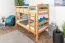 Bunk Bed 90 x 190 cm Easy Premium Line K17/n | Solid Beech Wood Natural Lacquered | Convertible to Two Single Beds
