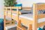 Bunk Bed 90 x 190 cm Easy Premium Line K17/n | Solid Beech Wood Natural Lacquered | Convertible to Two Single Beds