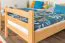 Bunk bed 90 x 200 cm for children "Easy Premium Line" K17/n, solid beech wood natural lacquered, convertible