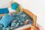 Bunk bed 90 x 200 cm for children "Easy Premium Line" K17/n, solid beech wood natural lacquered, convertible