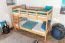 Bunk Bed 90 x 200 cm "Easy Premium Line" K17/n | Solid Beech Wood | Natural Lacquered | Convertible to 2 Beds