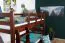Bunk Bed 90 x 200 cm Easy Premium Line K17/n | Solid Beech Wood | Dark Brown Lacquer | Convertible | 2 Cover Panels