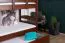 Bunk Bed 90 x 200 cm Easy Premium Line K17/n | Solid Beech Wood | Dark Brown Lacquer | Convertible | 2 Cover Panels