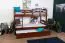 Bunk Bed 90 x 200 cm Easy Premium Line K17/n | Solid Beech Wood | Dark Brown Lacquer | Convertible | 2 Cover Panels