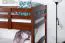 Bunk Bed 90 x 200 cm Easy Premium Line K17/n | Solid Beech Wood | Dark Brown Lacquer | Convertible | 2 Cover Panels