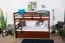 Bunk Bed 90 x 200 cm Easy Premium Line K17/n | Solid Beech Wood | Dark Brown Lacquer | Convertible | 2 Cover Panels
