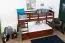 Bunk Bed 90 x 200 cm Easy Premium Line K17/n | Solid Beech Wood | Dark Brown Lacquer | Convertible | 2 Cover Panels