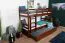 Bunk Bed 90 x 200 cm Easy Premium Line K17/n | Solid Beech Wood | Dark Brown Lacquer | Convertible | 2 Cover Panels