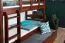 Bunk Bed 90 x 200 cm Easy Premium Line K17/n | Solid Beech Wood | Dark Brown Lacquer | Convertible | 2 Cover Panels
