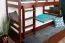 Bunk Bed 90 x 200 cm Easy Premium Line K17/n | Solid Beech Wood | Dark Brown Lacquer | Convertible | 2 Cover Panels