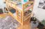 Bunk bed 90 x 200 cm for adults "Easy Premium Line" K17/n incl. berth and 2 cover panels, solid beech wood, natural lacquered, convertible
