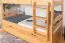 Bunk bed 90 x 200 cm for adults "Easy Premium Line" K17/n incl. berth and 2 cover panels, solid beech wood, natural lacquered, convertible
