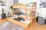 Bunk bed 90 x 200 cm for adults "Easy Premium Line" K17/n incl. berth and 2 cover panels, solid beech wood, natural lacquered, convertible