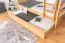 Bunk bed 90 x 200 cm for adults "Easy Premium Line" K17/n incl. berth and 2 cover panels, solid beech wood, natural lacquered, convertible