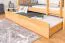 Bunk bed 90 x 200 cm for adults "Easy Premium Line" K17/n incl. berth and 2 cover panels, solid beech wood, natural lacquered, convertible