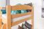 Bunk bed 90 x 200 cm for adults "Easy Premium Line" K17/n incl. berth and 2 cover panels, solid beech wood, natural lacquered, convertible