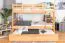 Bunk bed 90 x 200 cm for adults "Easy Premium Line" K17/n incl. berth and 2 cover panels, solid beech wood, natural lacquered, convertible