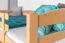 Bunk bed 90 x 200 cm for adults "Easy Premium Line" K17/n incl. berth and 2 cover panels, solid beech wood, natural lacquered, convertible