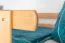 Bunk bed 90 x 200 cm for adults "Easy Premium Line" K17/n incl. berth and 2 cover panels, solid beech wood, natural lacquered, convertible