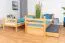 Bunk bed 90 x 200 cm for adults "Easy Premium Line" K17/n incl. berth and 2 cover panels, solid beech wood, natural lacquered, convertible