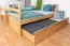 Bunk bed 90 x 200 cm for adults "Easy Premium Line" K17/n incl. berth and 2 cover panels, solid beech wood, natural lacquered, convertible