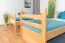 Bunk bed 90 x 200 cm for adults "Easy Premium Line" K17/n incl. berth and 2 cover panels, solid beech wood, natural lacquered, convertible
