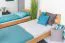 Bunk bed 90 x 200 cm for adults "Easy Premium Line" K17/n incl. berth and 2 cover panels, solid beech wood, natural lacquered, convertible