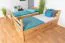 Bunk bed 90 x 200 cm for adults "Easy Premium Line" K17/n incl. berth and 2 cover panels, solid beech wood, natural lacquered, convertible