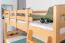 Bunk Bed 90 x 200 cm Easy Premium Line K17/n | Solid Beech Wood | Natural Lacquer | Convertible | Includes Berth & 2 Cover Panels