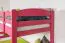 Bunk Bed 90 x 200 cm Easy Premium Line K17/n | Solid Beech Wood | Pink Lacquer | Convertible to Two Beds