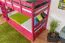 Bunk Bed 90 x 200 cm Easy Premium Line K17/n | Solid Beech Wood | Pink Lacquer | Convertible to Two Beds